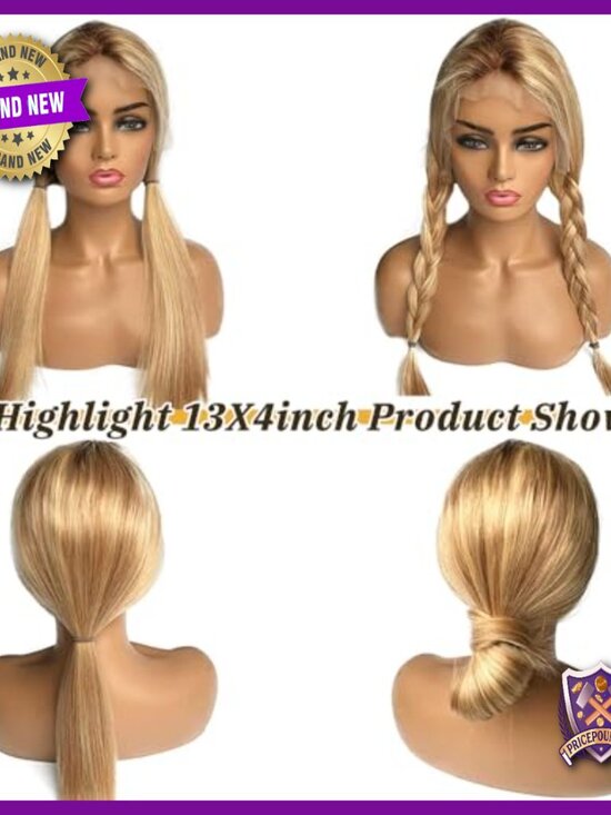 30 Inch Human Hair Lace Front Wig, 13x4 Straight Virgin Hair Pre Plucked
